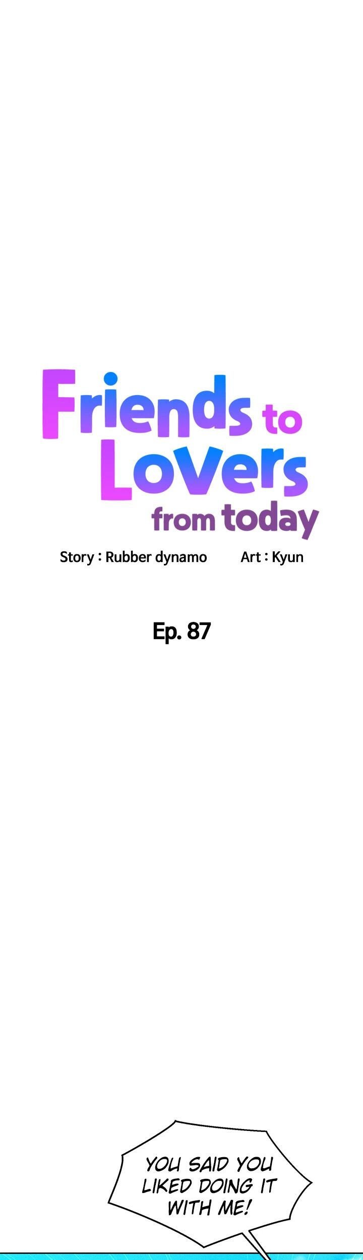 Friends to Lovers from Today Chapter 87 image 0